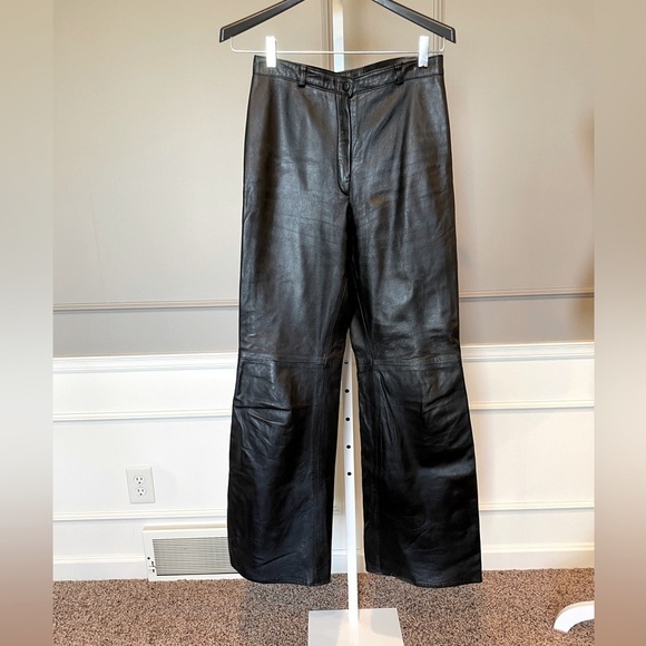 DERO by Rocco D'Amelio Pants - Vintage DERO by Rocco D'Amelio black Rome New York Genuine Leather Pants 8